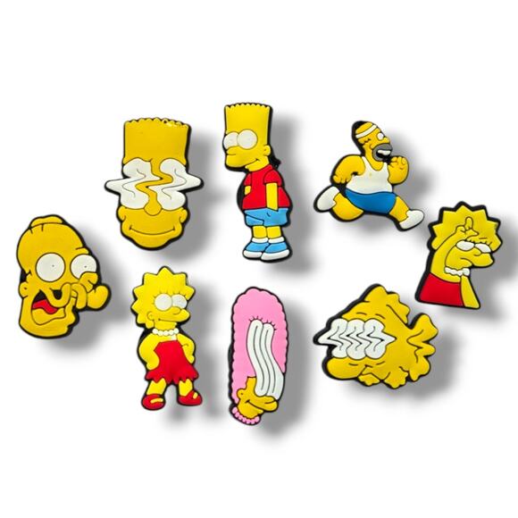 Unbranded Other - 8 pc Homer, Bart, Lisa, Marge Shoe Charms | Shoe Accessories